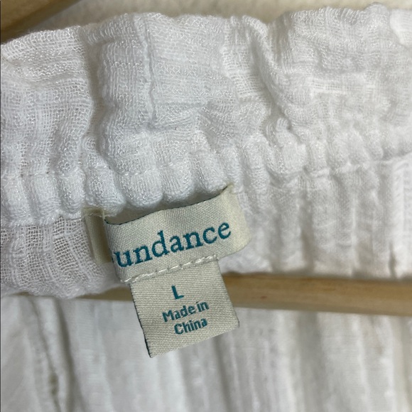 Sundance Artists Gauze White peasant blouse L - Picture 5 of 7